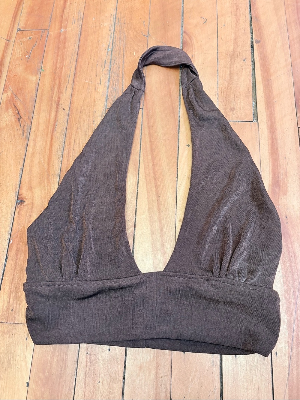 H&M Brown Terry/Velour Halter Bralette - Women Intimates - Small